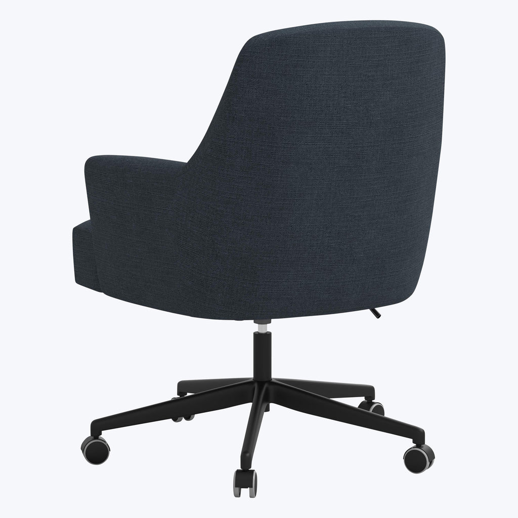 Cord Office Chair Linen Navy