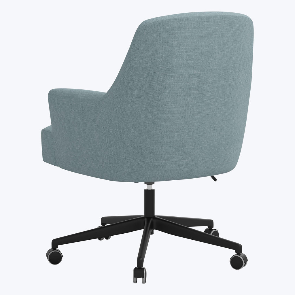 Cord Office Chair Linen Seaglass