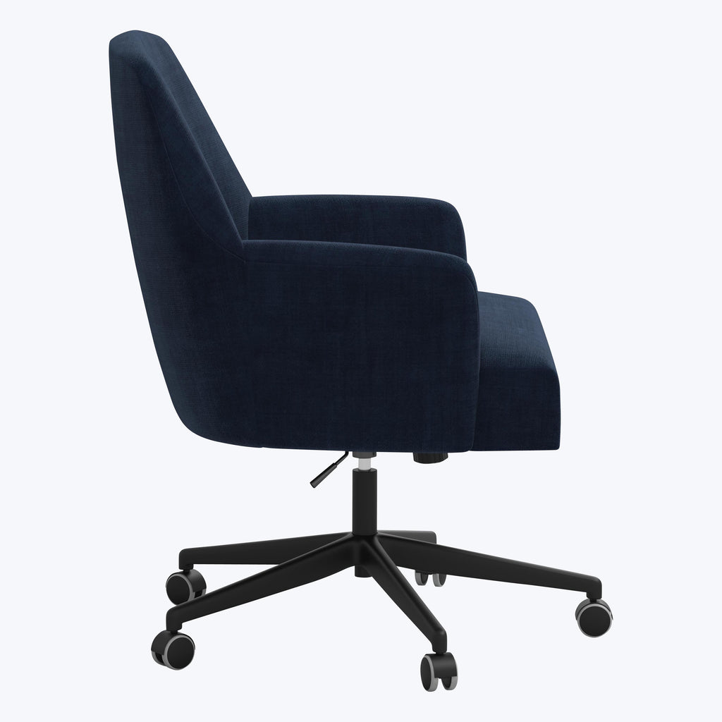 Cord Office Chair Antique Velvet Midnight