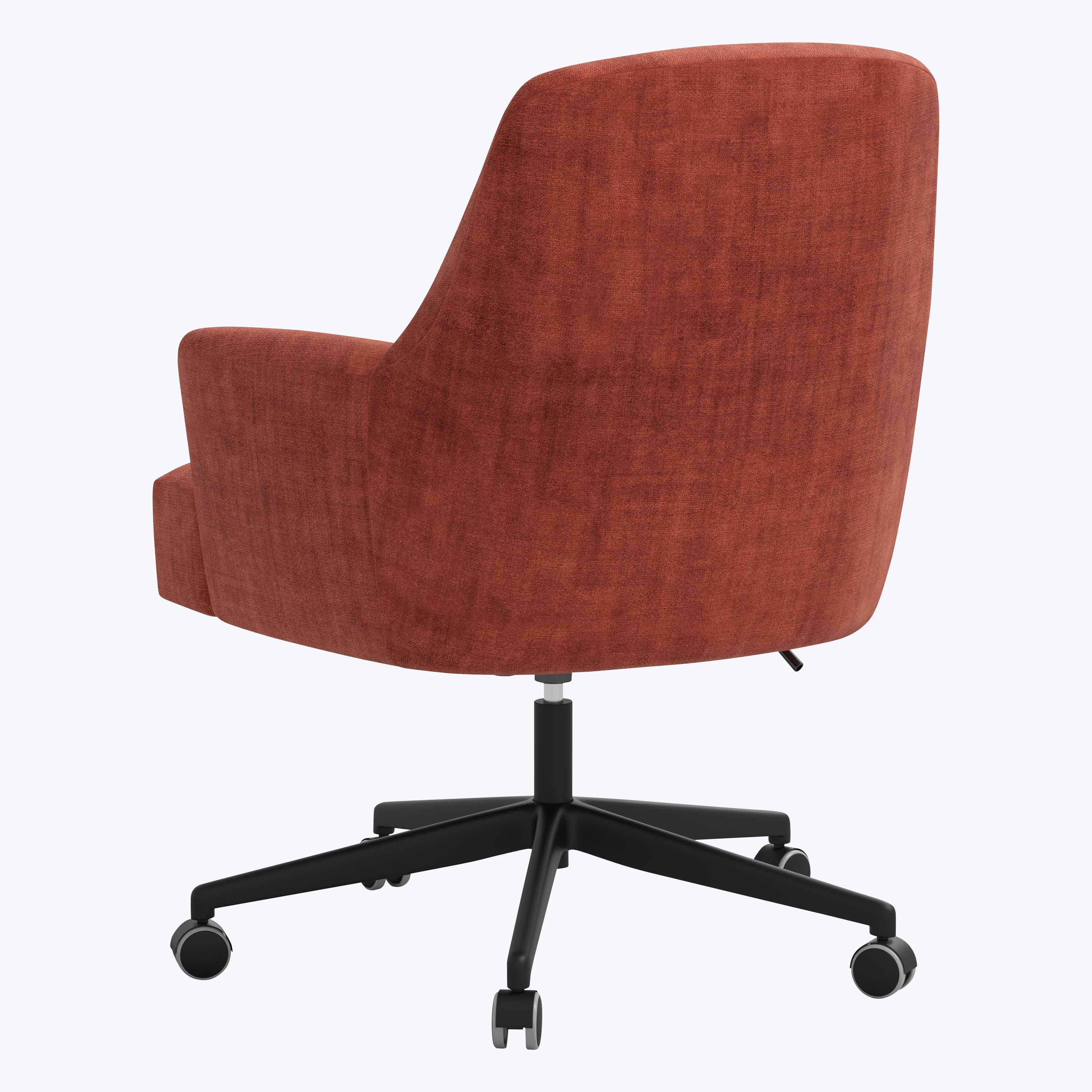 Cord Office Chair Antique Velvet Paprika