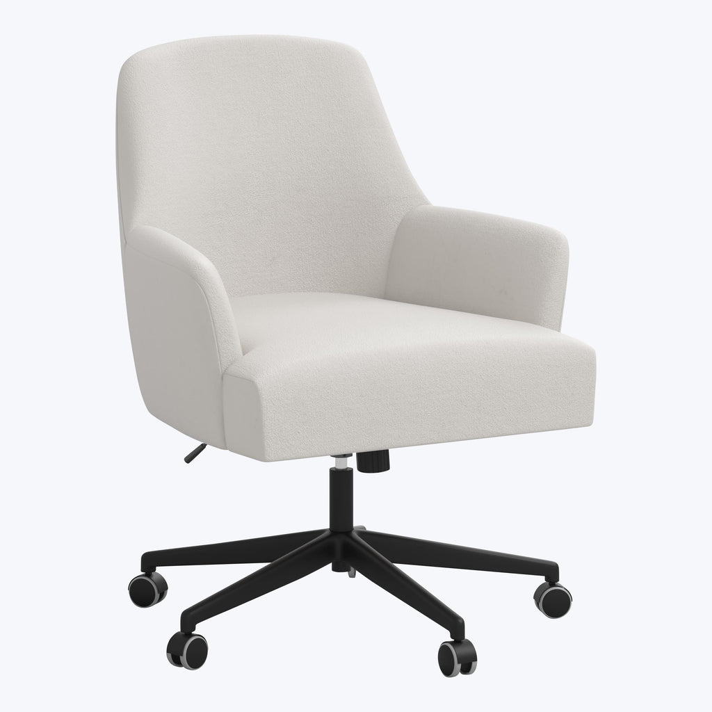 Cord Office Chair Velvet Light Grey