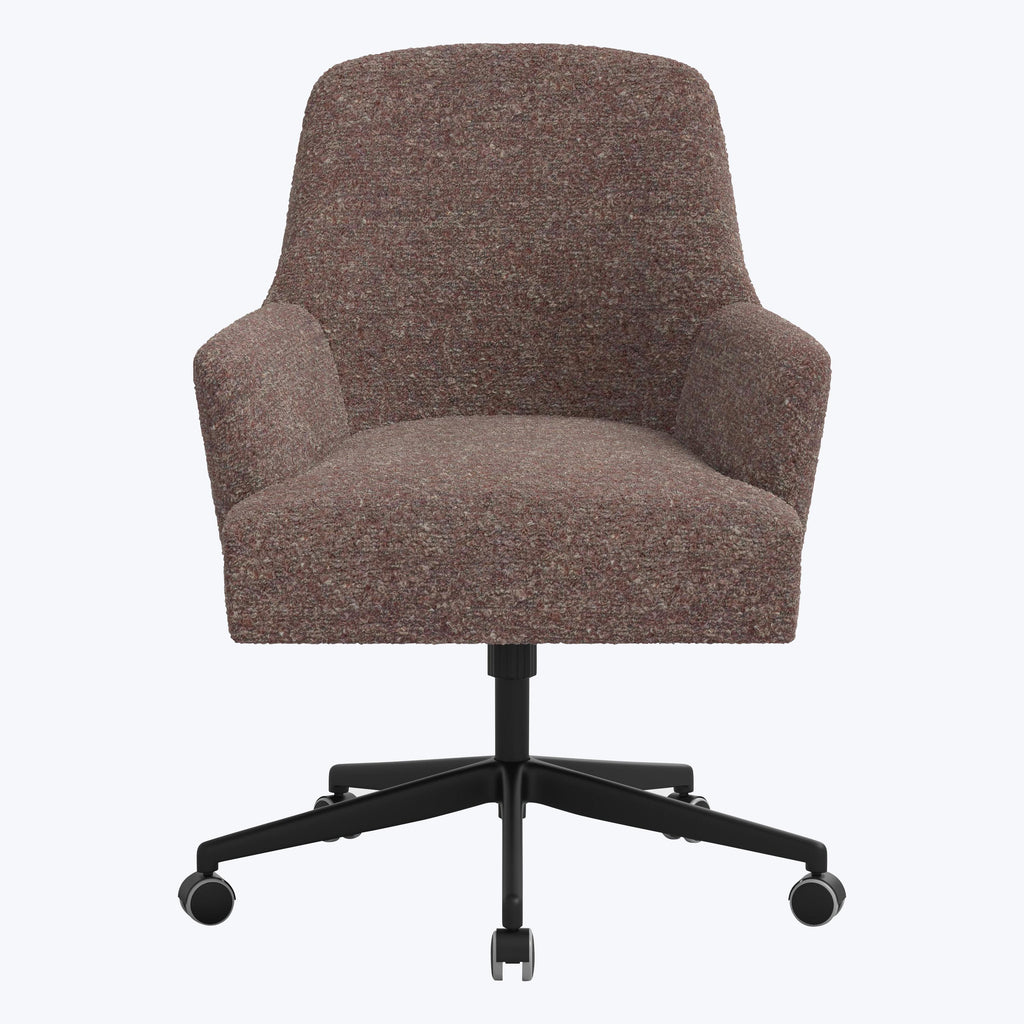 Cord Office Chair Boucle Merlot