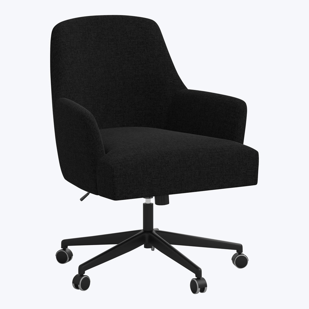 Cord Office Chair Zuma Linen Black