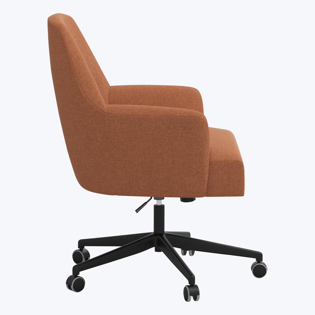 Cord Office Chair Zuma Linen Terracotta