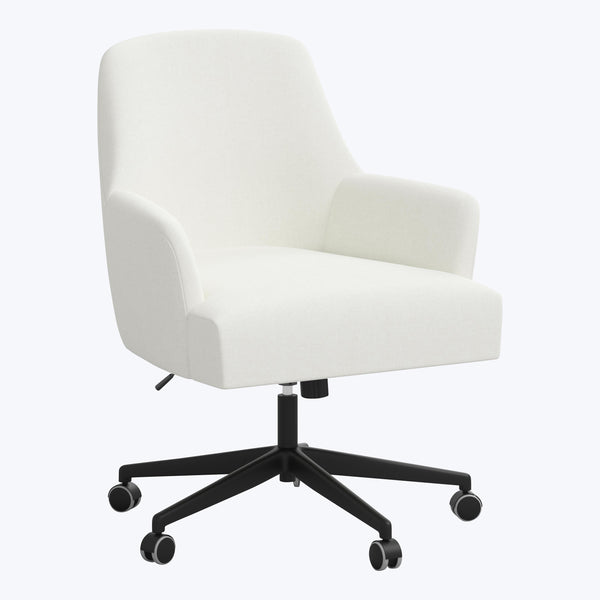 Cord Office Chair Zuma Linen White