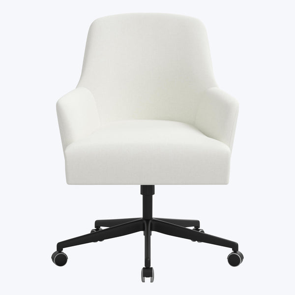 Cord Office Chair Zuma Linen White