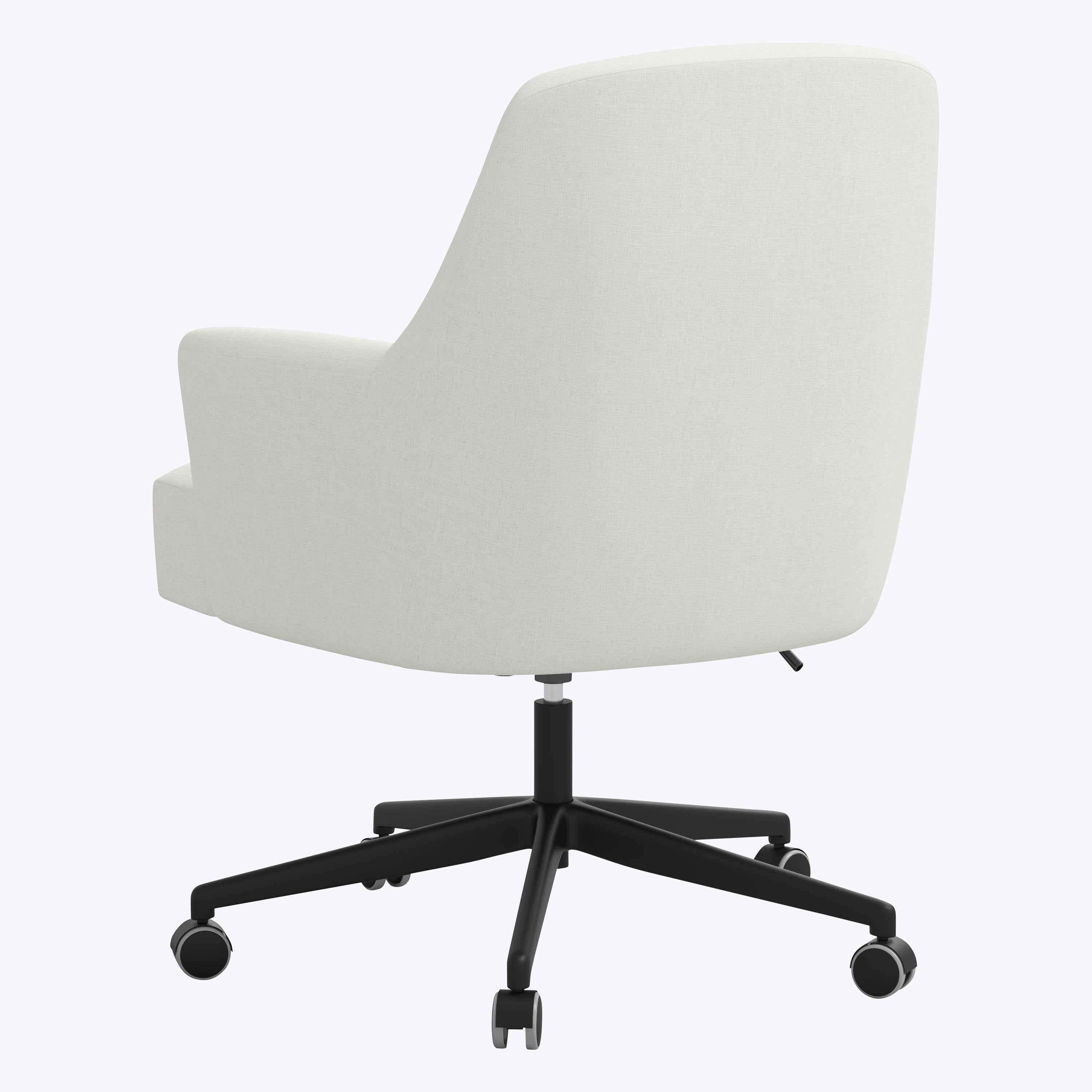 Cord Office Chair Zuma Linen White