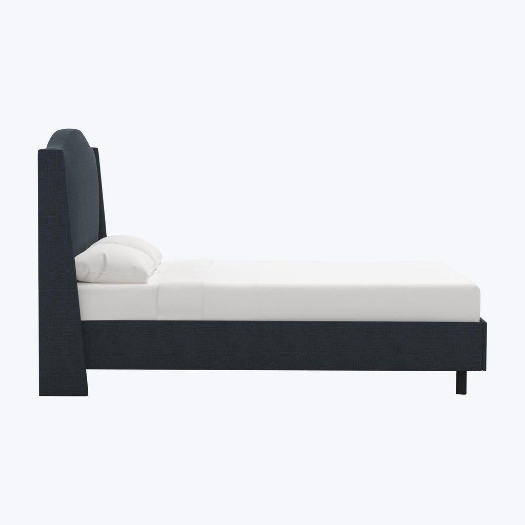 Ellis Platform Bed Twin / Linen Navy