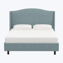 Ellis Platform Bed Twin / Linen Seaglass