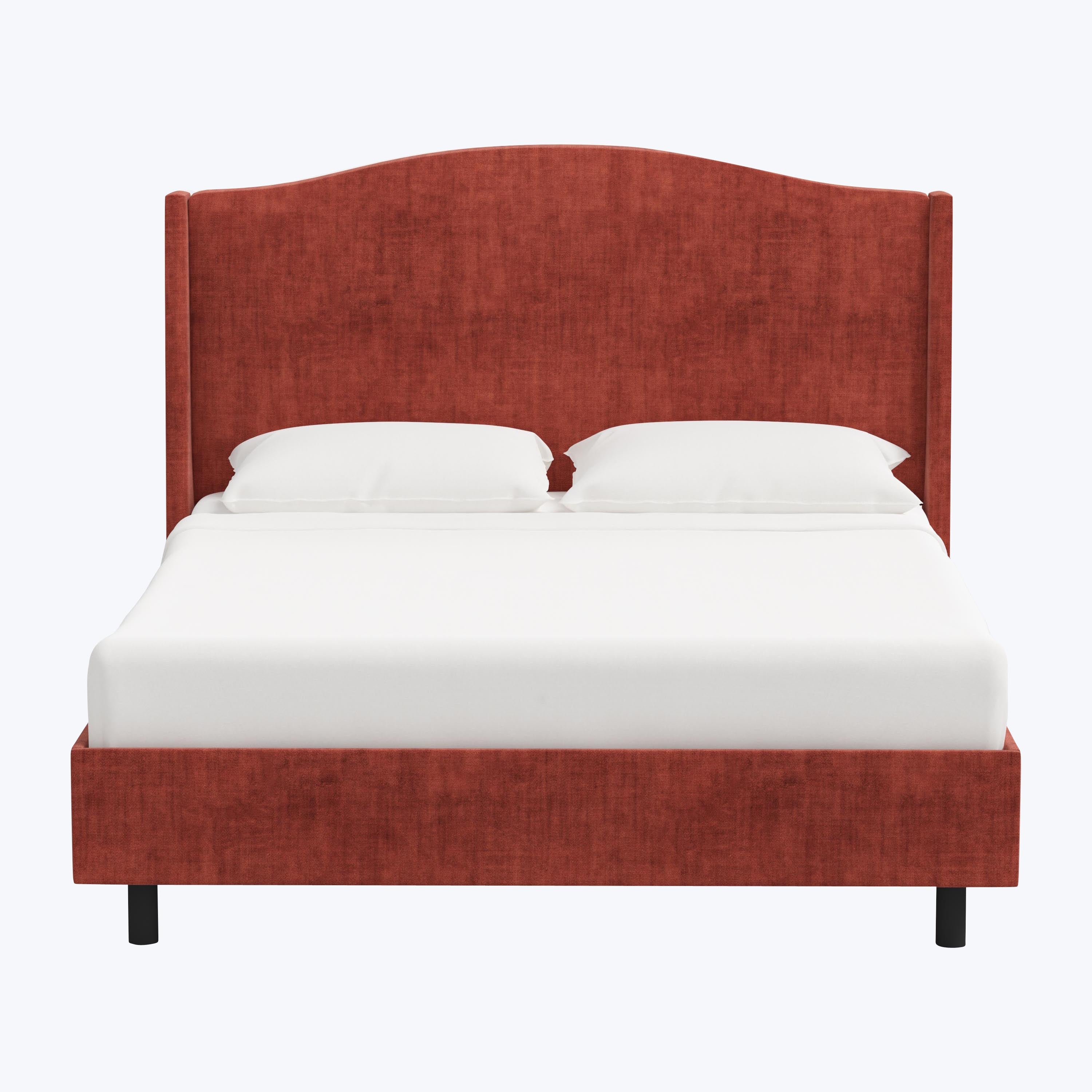 Ellis Platform Bed Twin / Antique Velvet Paprika