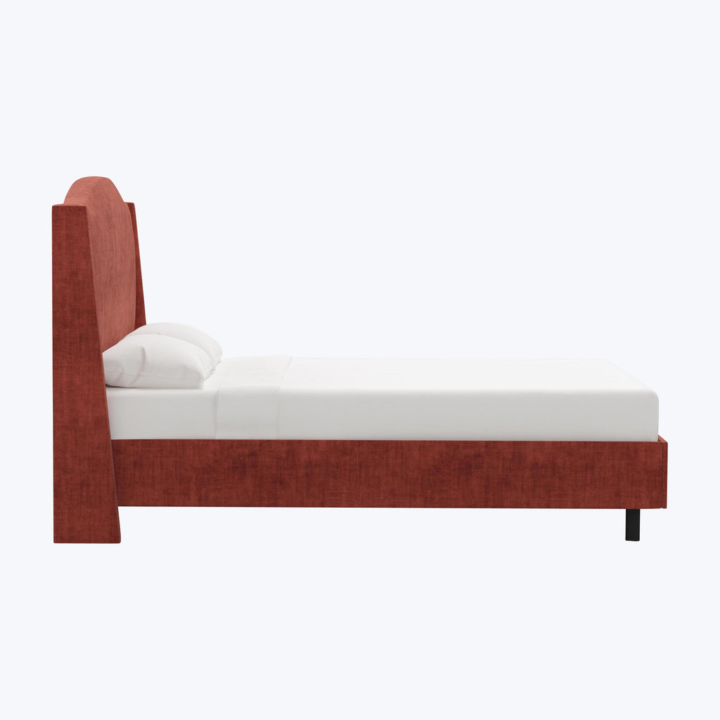 Ellis Platform Bed Twin / Antique Velvet Paprika