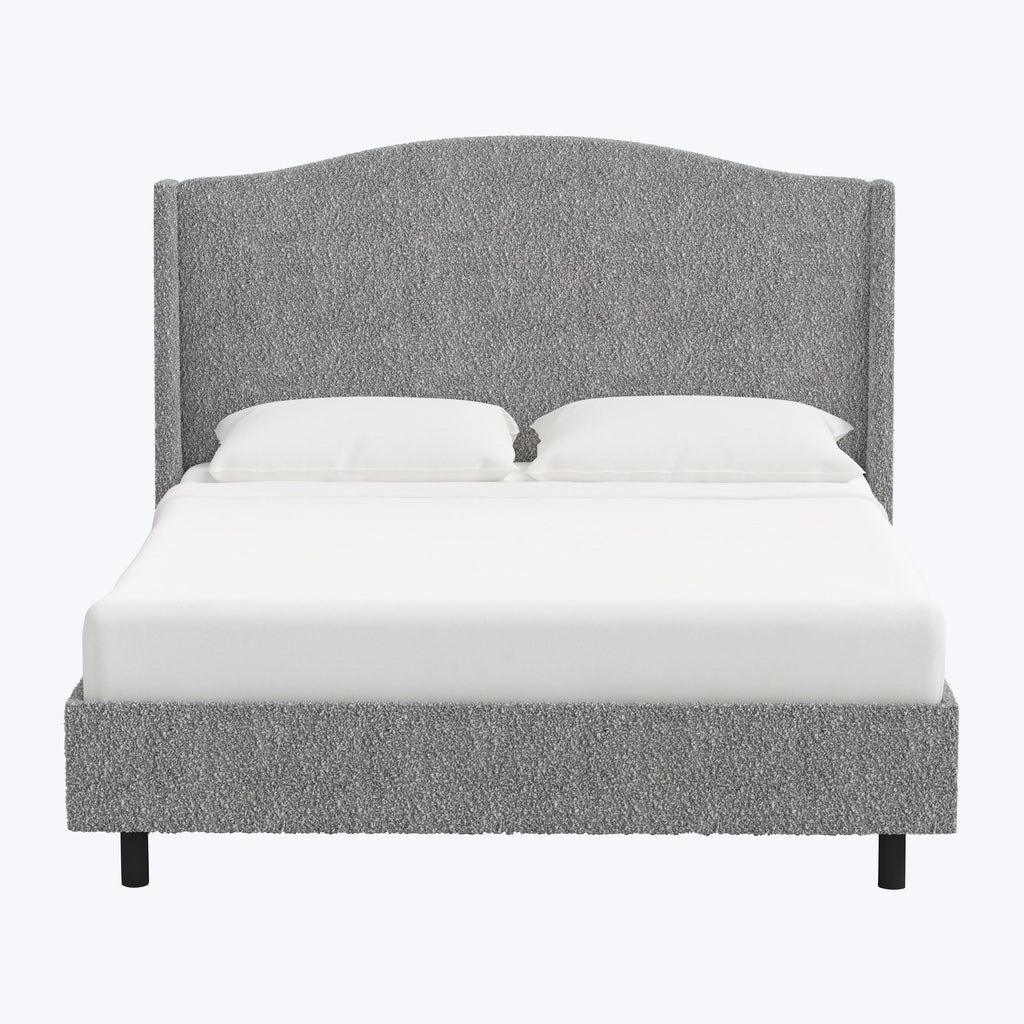 Ellis Platform Bed Twin / Boucle Grey