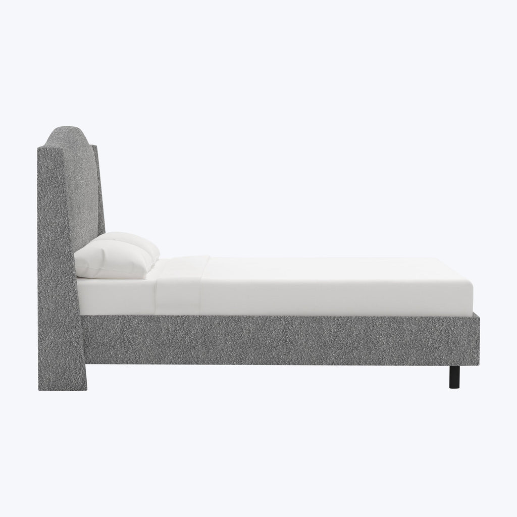 Ellis Platform Bed Twin / Boucle Grey