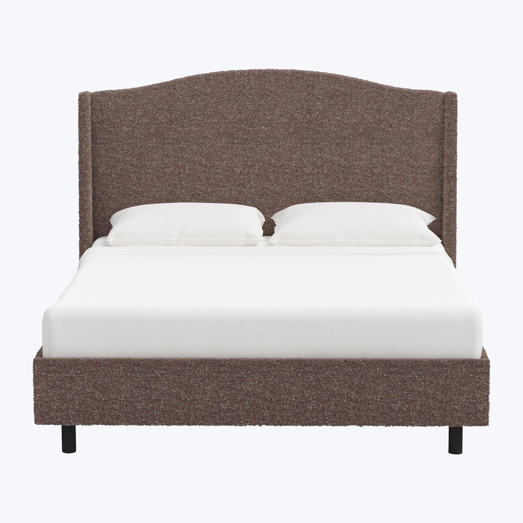 Ellis Platform Bed Twin / Boucle Merlot