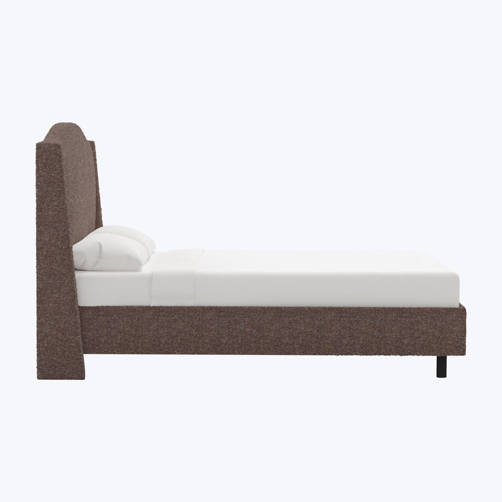 Ellis Platform Bed Twin / Boucle Merlot