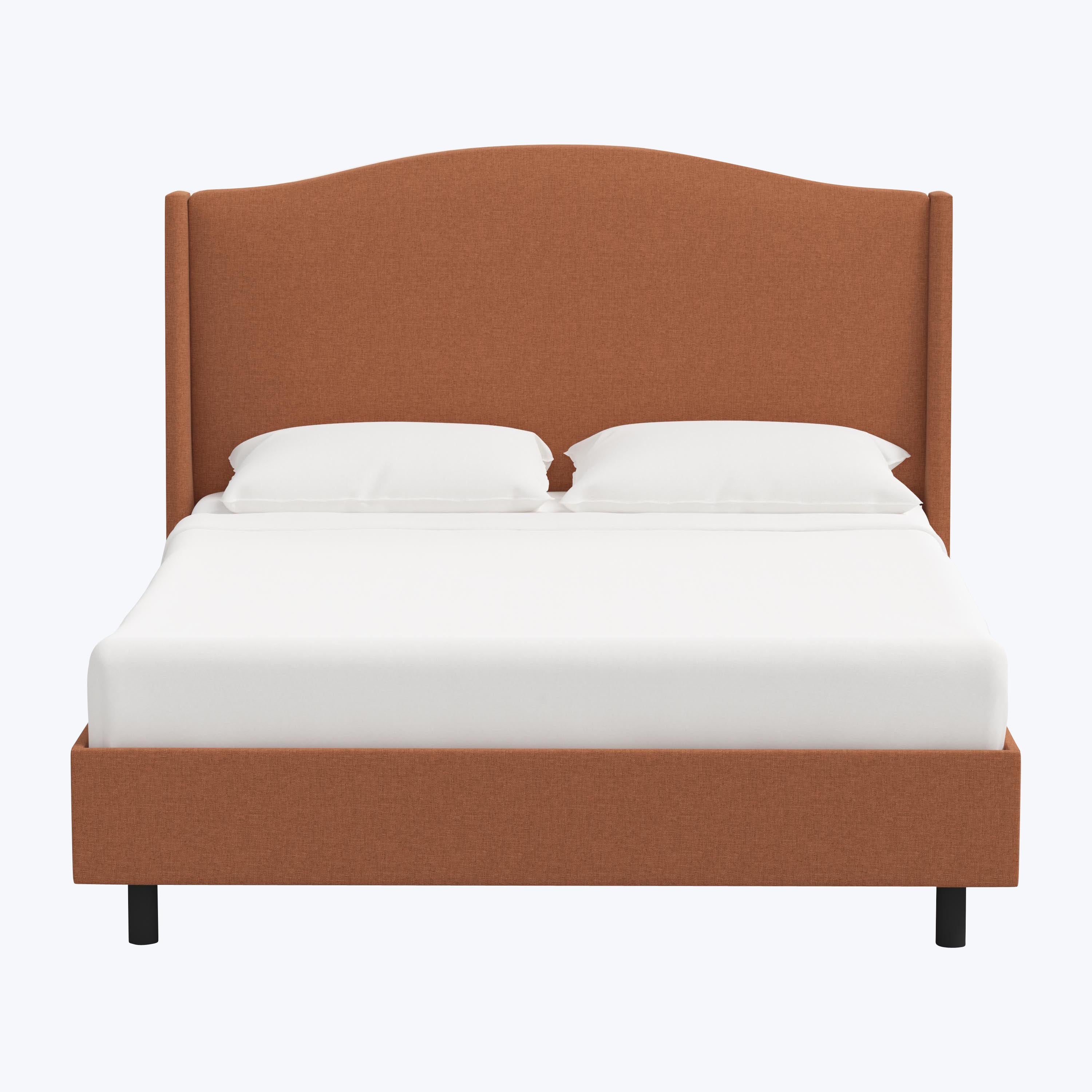 Ellis Platform Bed Twin / Zuma Linen Terracotta