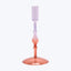 Burgundy & Purple Ombré Ornamental Glass Candlestick