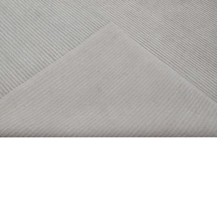 Beige Textured Cashmere Wool Rug - 11'2" x 13'9"
