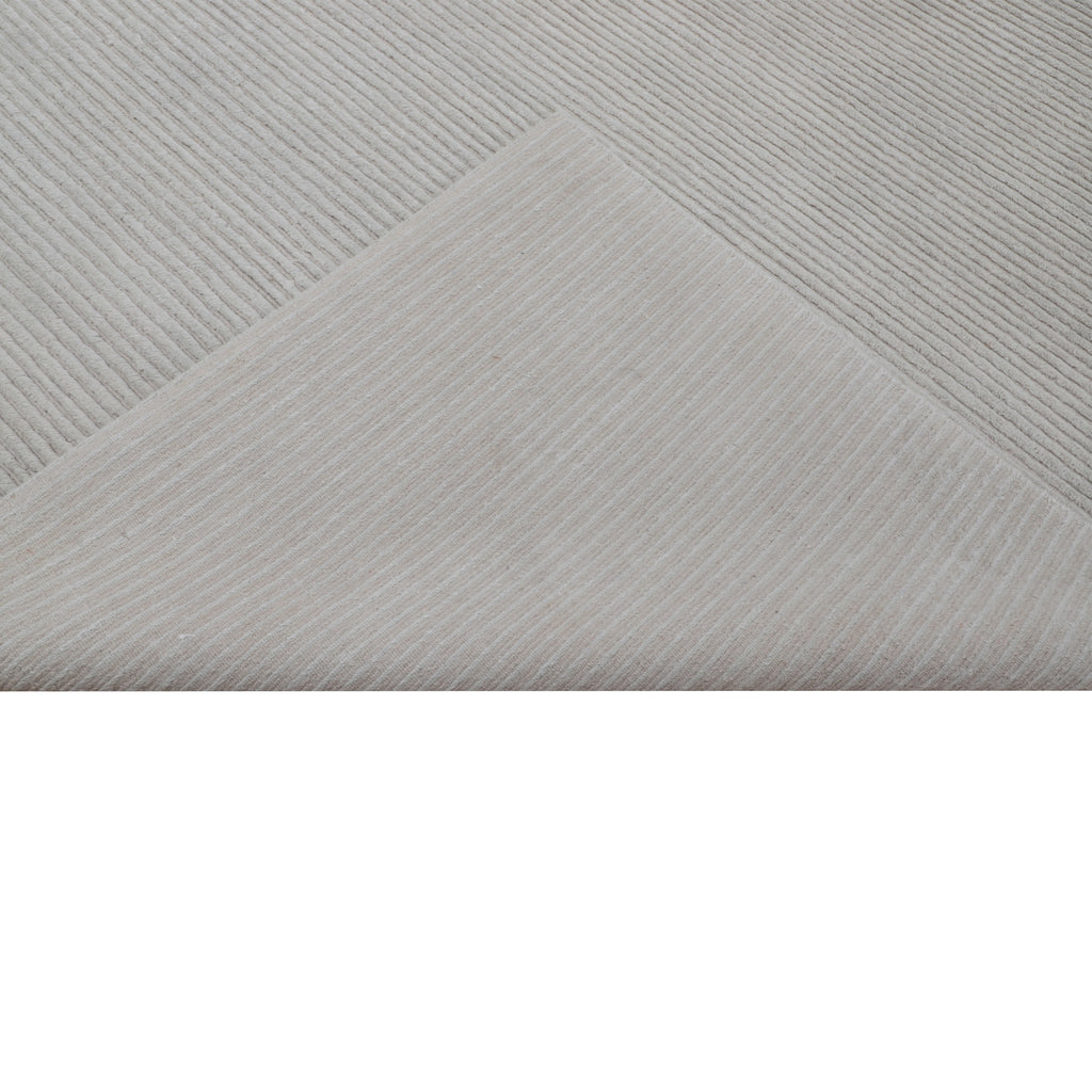 Beige Textured Cashmere Wool Rug - 11'2" x 13'9"