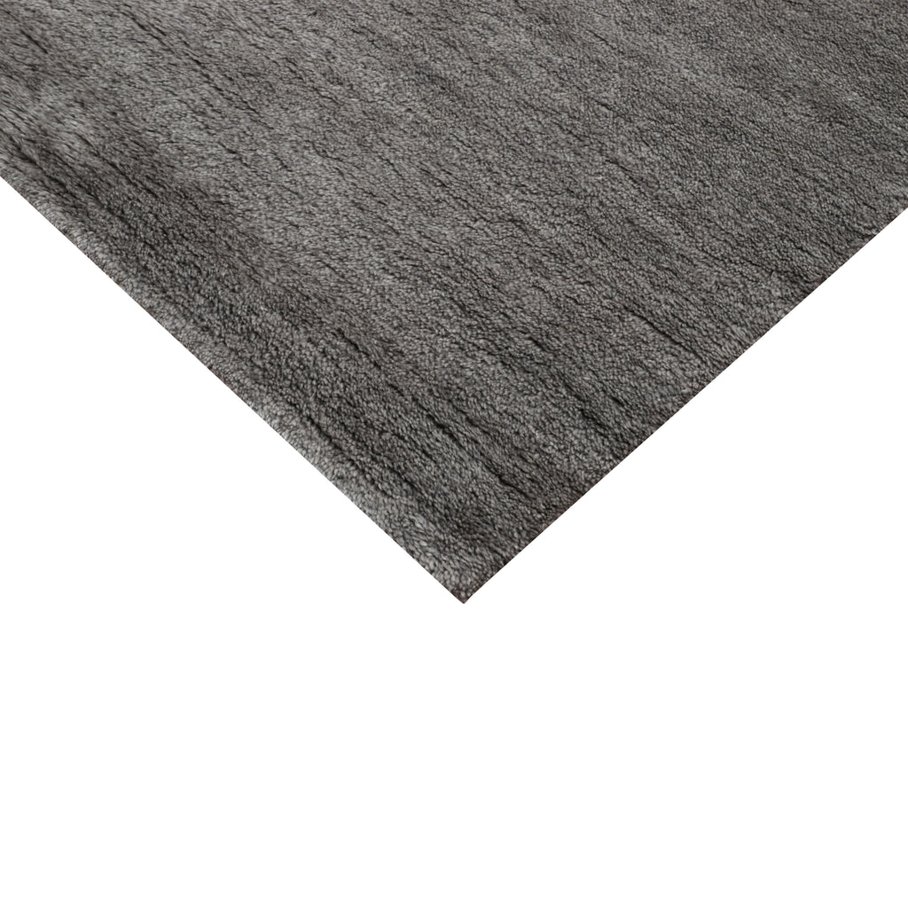 Grey Solid Cashmere Wool Rug - 8' x 10'