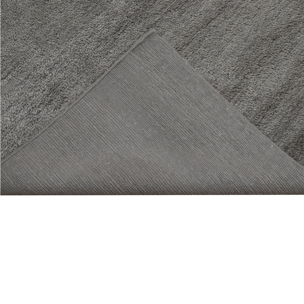 Grey Solid Cashmere Wool Rug - 8' x 10'