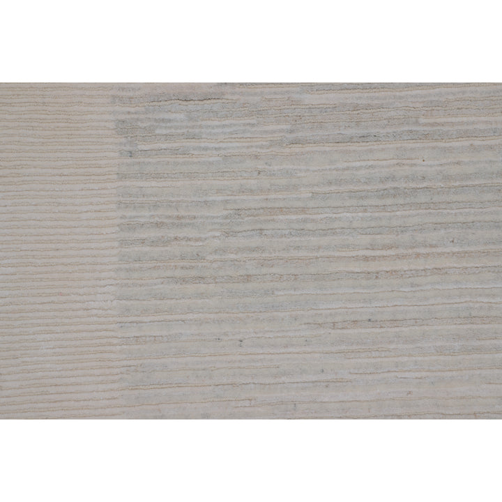 Natural Contemporary Wool Linen Nettle Blend Rug - 8'2" x 9'11"