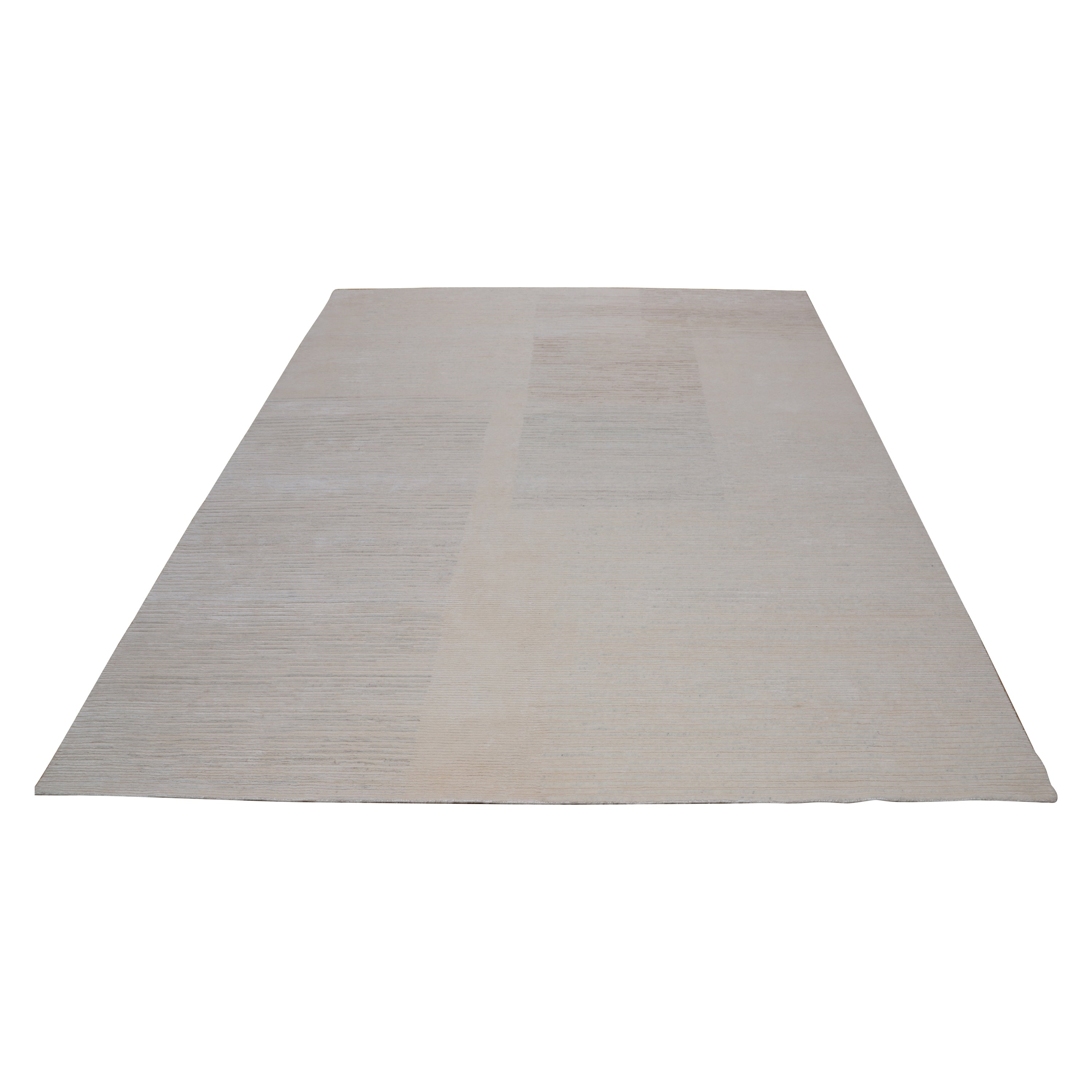 Natural Contemporary Wool Linen Nettle Blend Rug - 8'2" x 9'11"