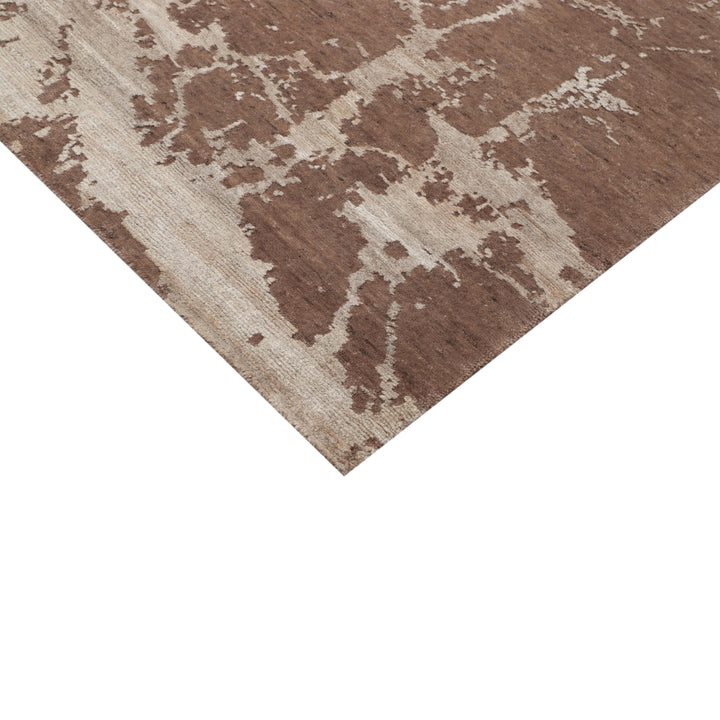 Natural Contemporary Wool Nettle Blend Rug - 8'1" x 10'