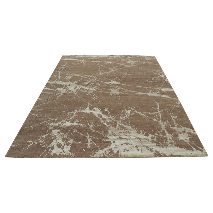 Natural Contemporary Wool Nettle Blend Rug - 8'1" x 10'