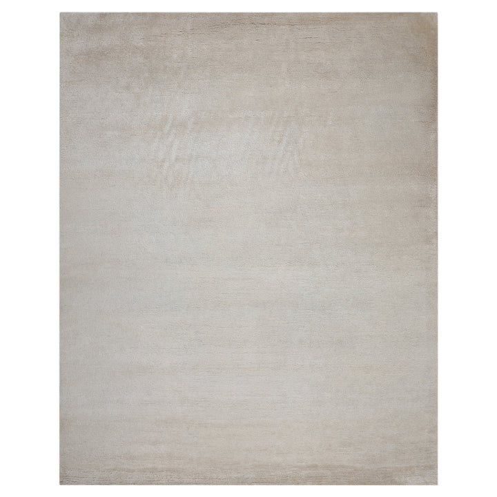 Ivory Solid Cashmere Wool Rug - 8' x 10'