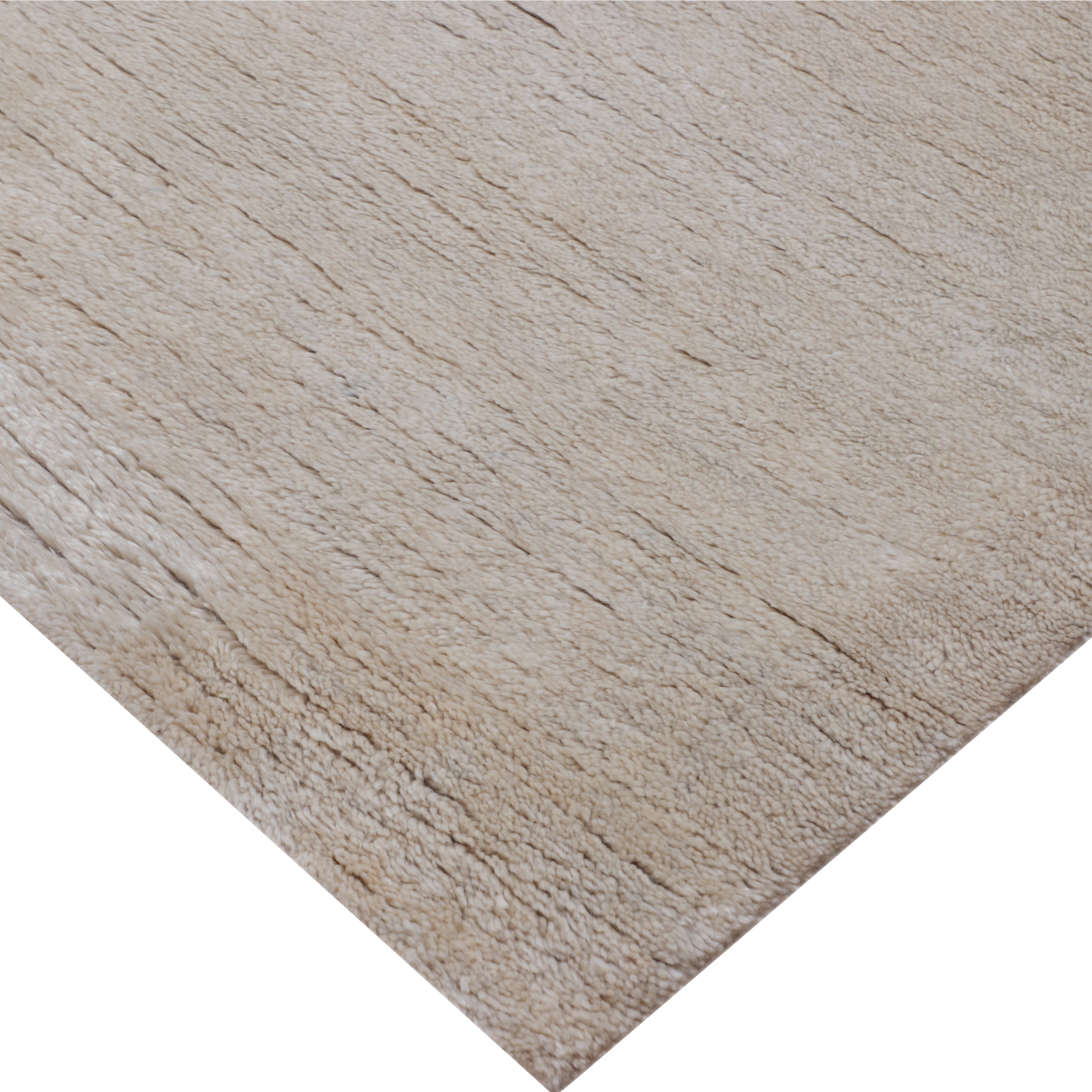 Ivory Solid Cashmere Wool Rug - 8' x 10'