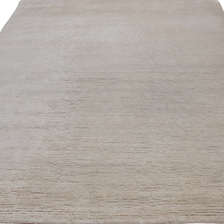 Ivory Solid Cashmere Wool Rug - 8' x 10'