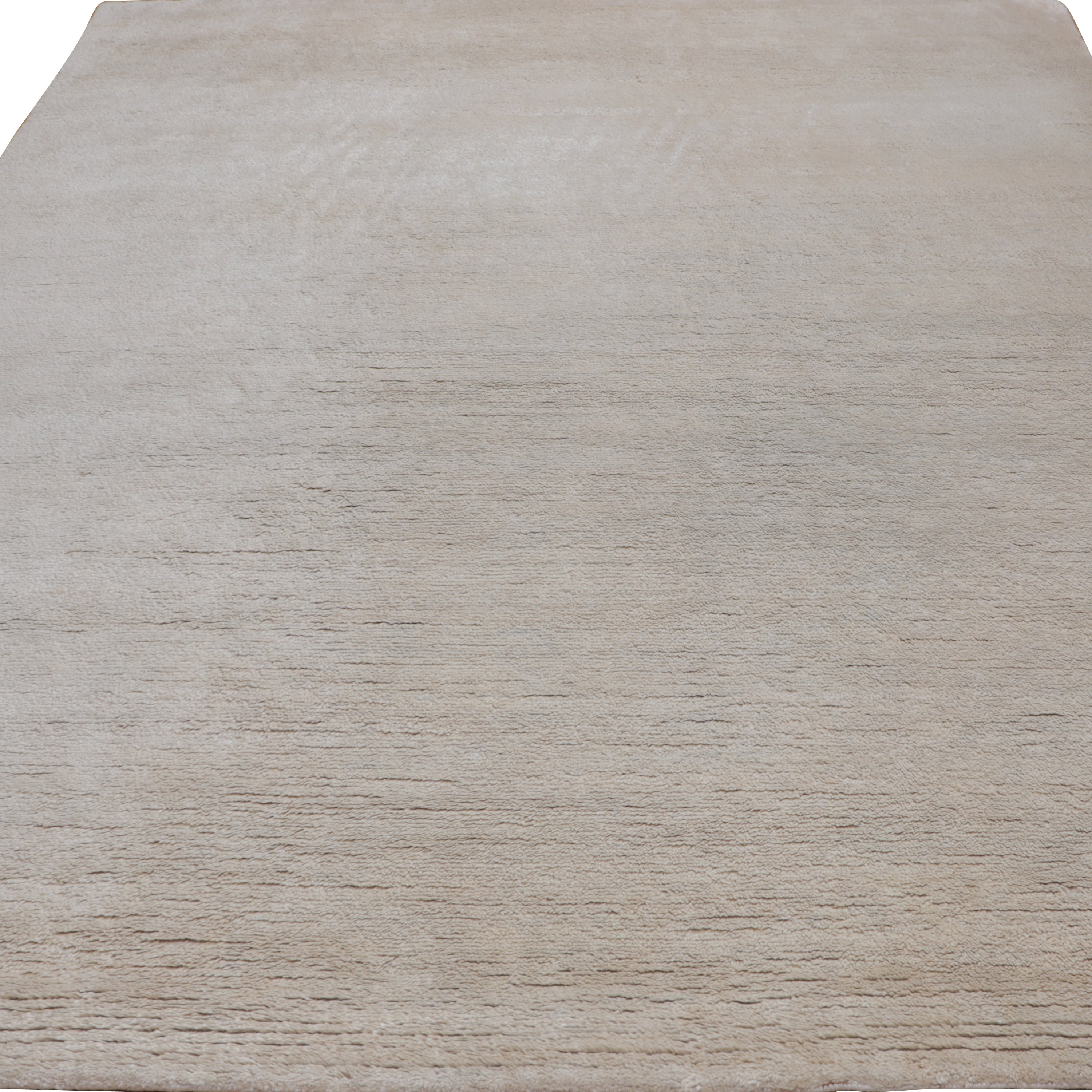 Ivory Solid Cashmere Wool Rug - 8' x 10'