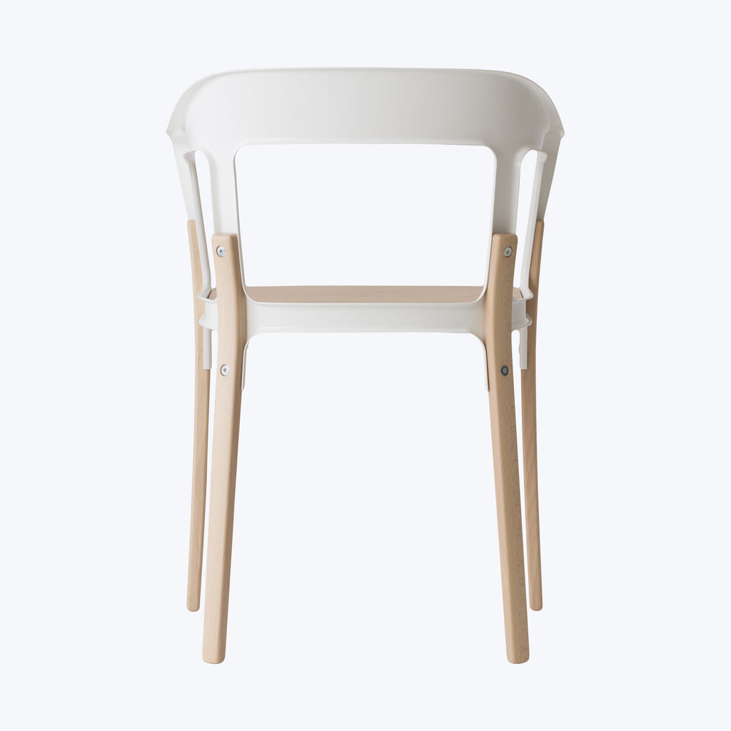 Steelwood Chair White | Beech