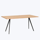 Baguette Dining Table Natural Oak | Black