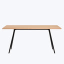 Baguette Dining Table Natural Oak | Black