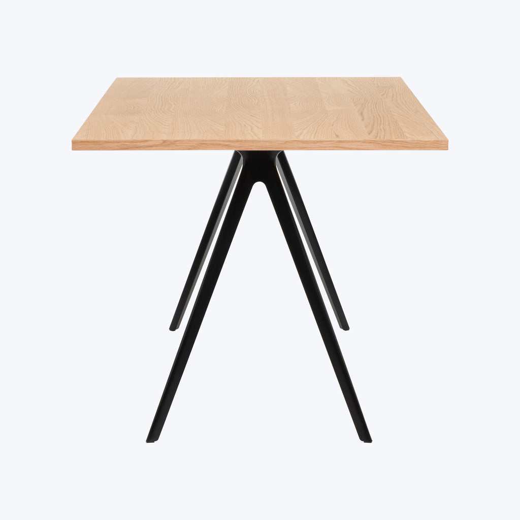 Baguette Dining Table Natural Oak | Black