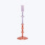 Ombré Ornamental Glass Candlestick Purple/Burgundy