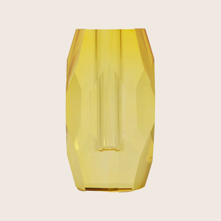 Crystal Vase Amber