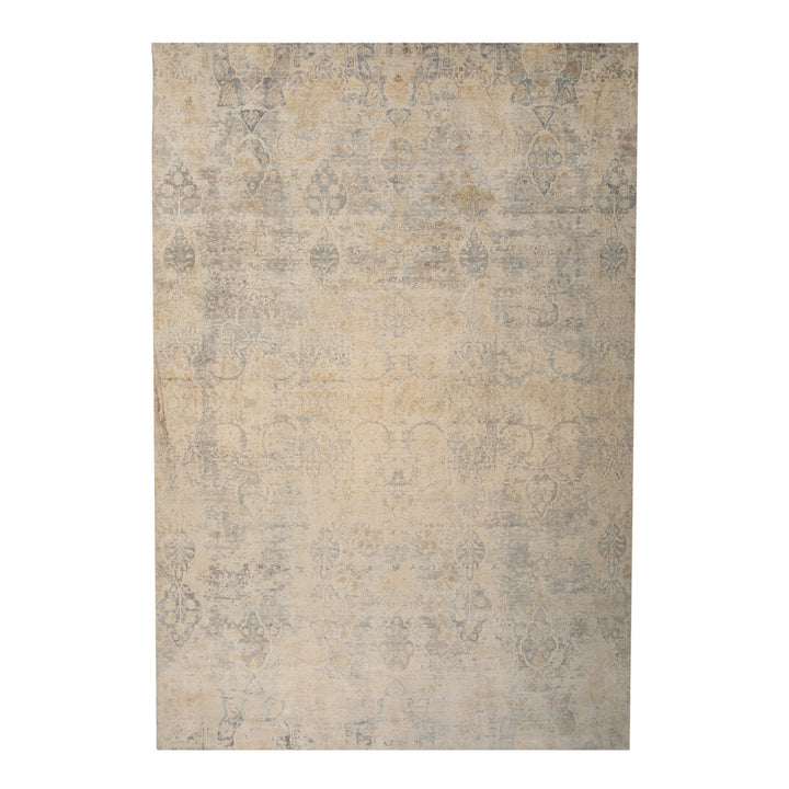 Grey Contemporary Silk Rug - 9'11" x 14'2"