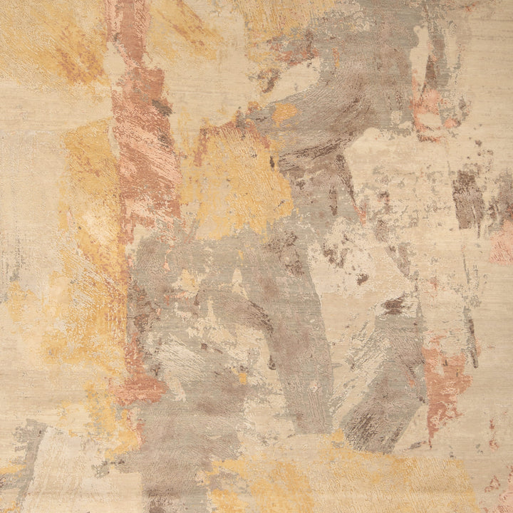 Grey Contemporary Silk Wool Blend Rug - 8'11" x 12'5"