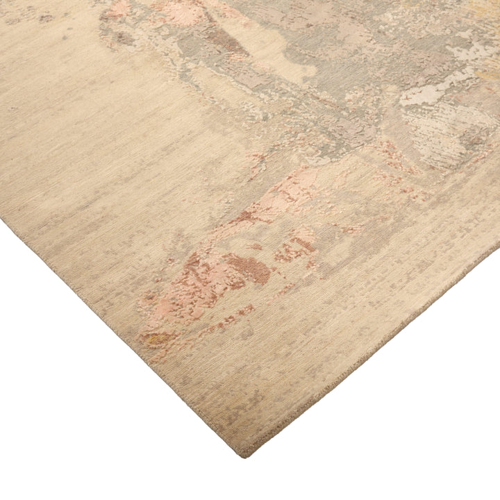 Grey Contemporary Silk Wool Blend Rug - 8'11" x 12'5"