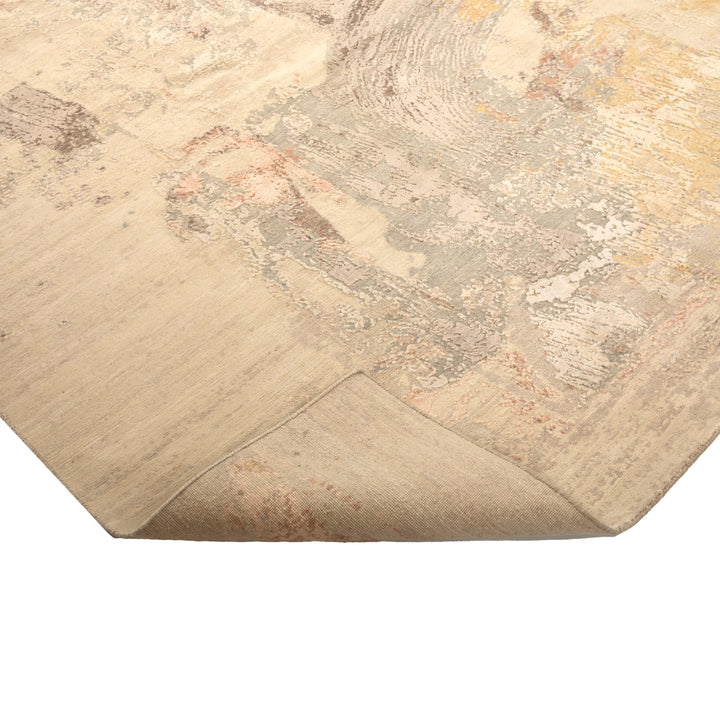 Grey Contemporary Silk Wool Blend Rug - 8'11" x 12'5"