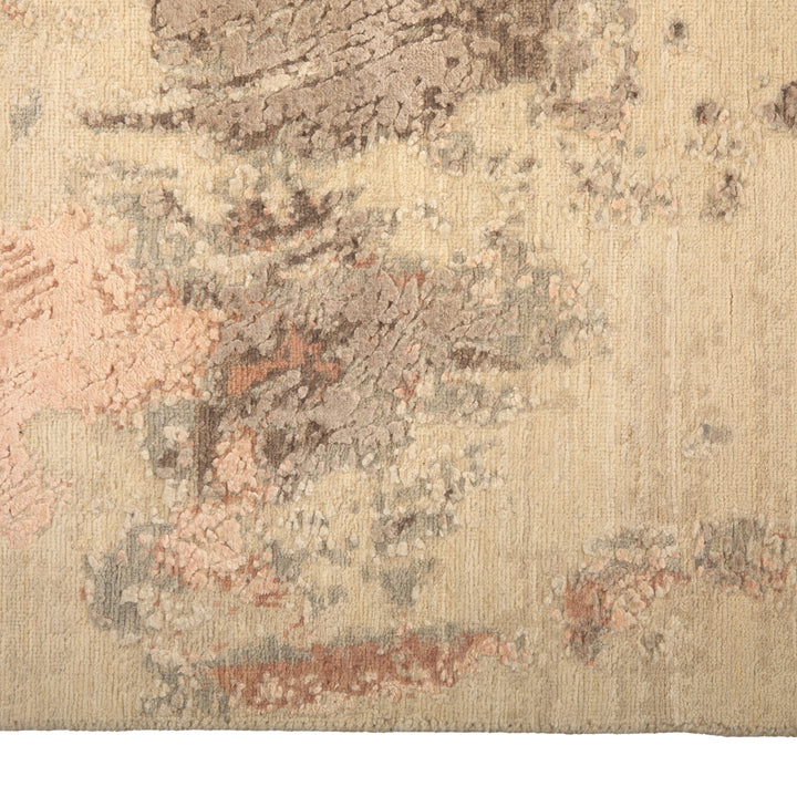 Grey Contemporary Silk Wool Blend Rug - 8'11" x 12'5"