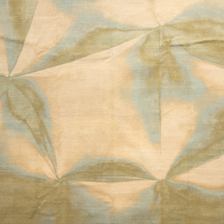 Green Contemporary Silk Wool Blend Rug - 8'11" x 12'1"