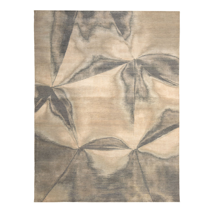 Grey Contemporary Silk Wool Blend Rug - 8'1" x 10'3"