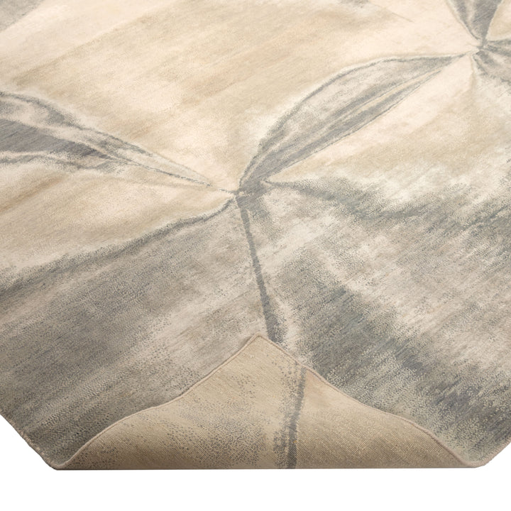 Grey Contemporary Silk Wool Blend Rug - 8'1" x 10'3"