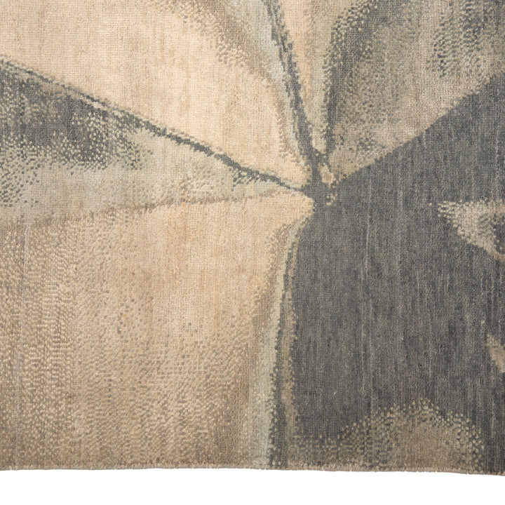 Grey Contemporary Silk Wool Blend Rug - 8'1" x 10'3"