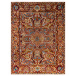 Red Traditional Wool Rug - 8'11" x 11'11"