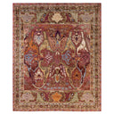 Pink Traditional Wool Rug - 8'2" x 9'11"